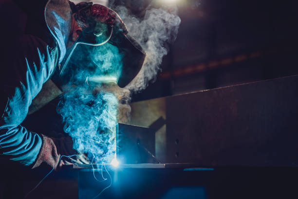 istock Industrial Welder With Torch 666131956