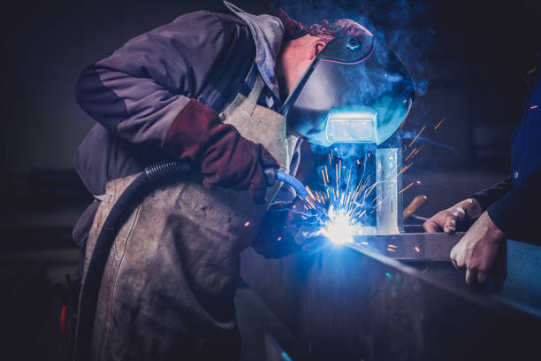istock Industrial Welder With Torch 666134962