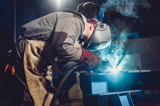 istock Industrial Welder With Torch 666135164