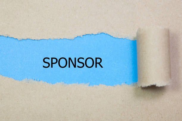 istock sponsor written under torn paper,  sponsorship concept. 666137728