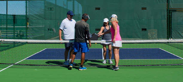 istock Pickleball - Congratulations of the Completion of a Fun Game 666141994