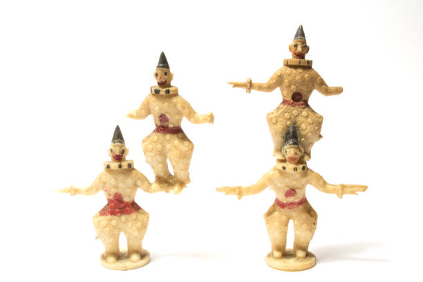 istock Vintage Antique Toy Clown Balancing 666150118