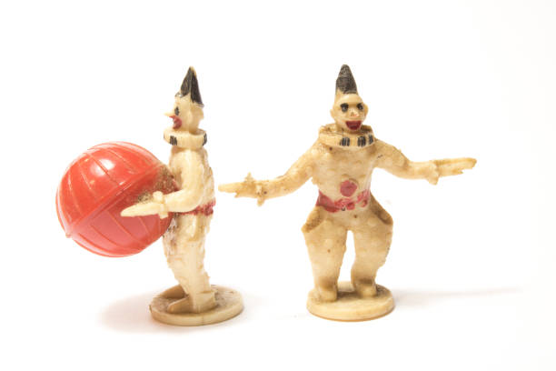 istock Vintage Antique Toy Clown Balancing 666150236