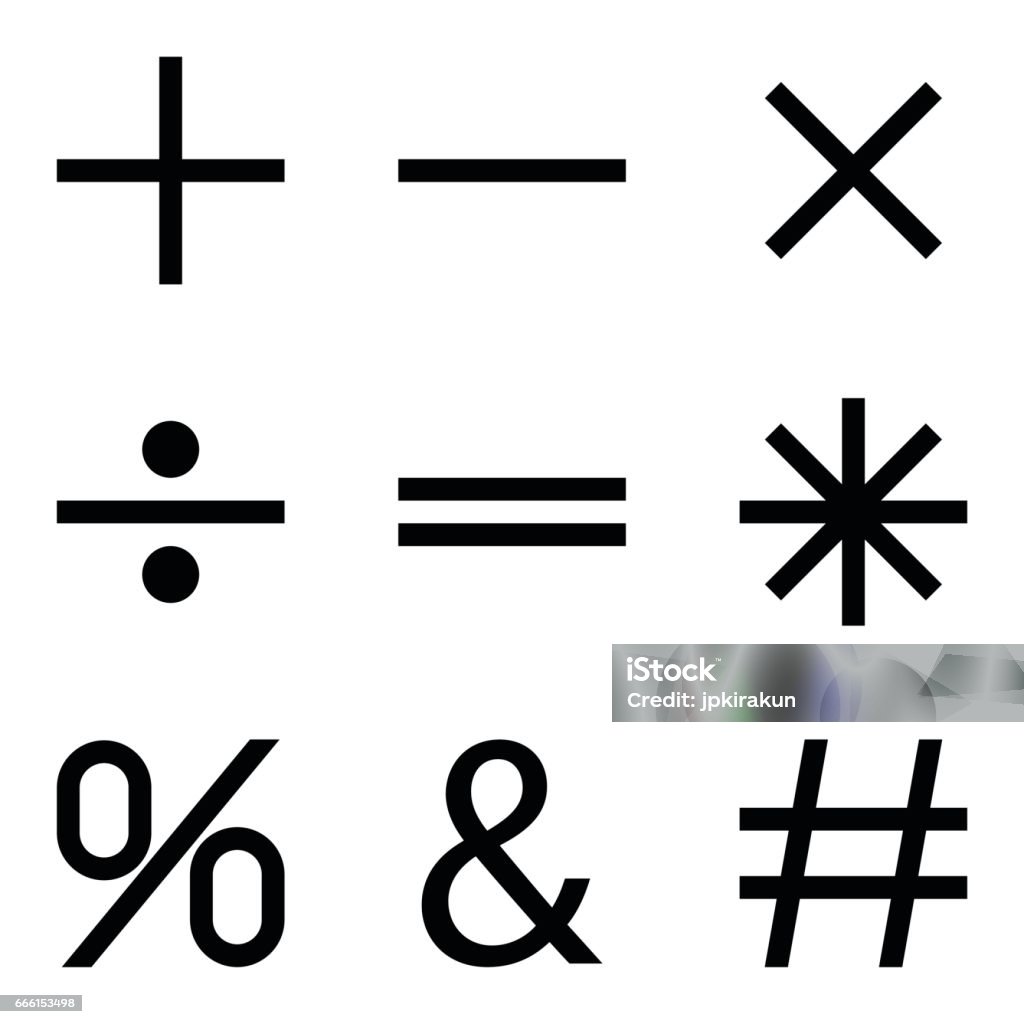 Basic Calculations Sign Basic Mathematical Sign Stock Illustration - Download Image Now - Brand ...