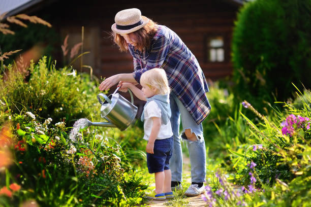 istock Cute toddler boy and his mat summer sunny day 666155908