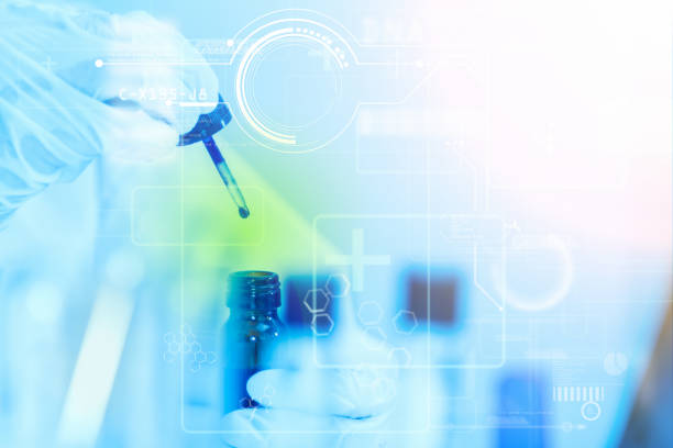 istock Scientist with equipment laboratory for science concept. 666175498