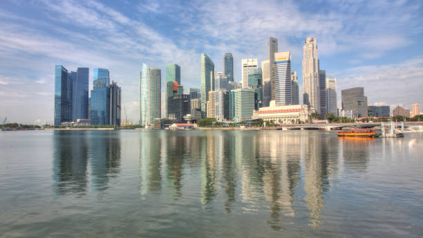 istock Beautiful Singapore Skyline and Skycrappers 666177974