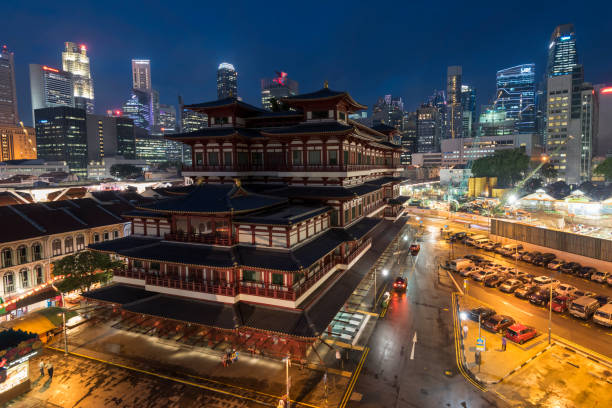 istock Singapore China town at night 666180292