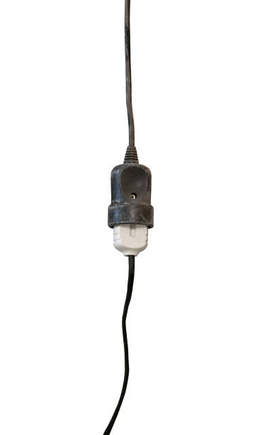 istock Extension cable and plug with two euro pins, to connect electrical equipment. Black color. Isolated on white background. 666187700