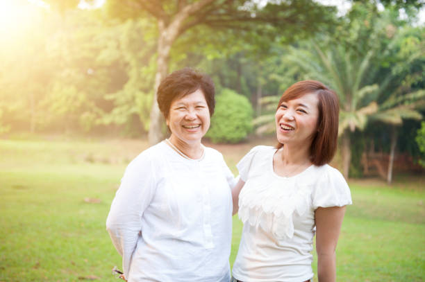 istock Elderly mother and grown daughter 666214386