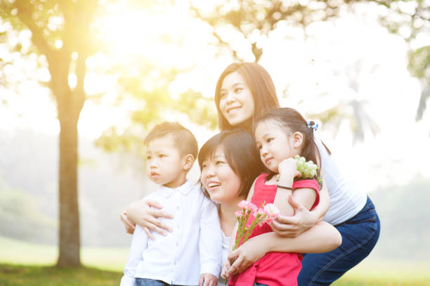 istock Group of Asian family 666223558