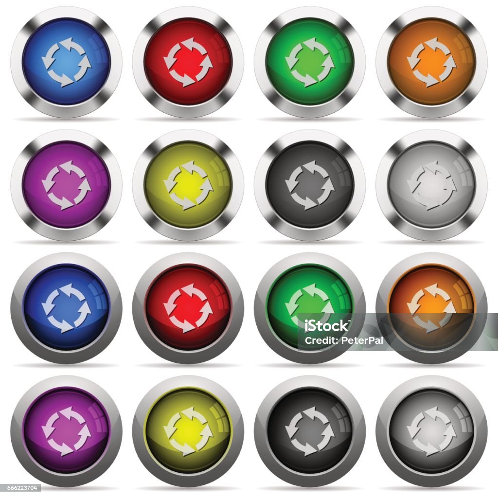 Rotated Button Rotate Left Button Set Stock Illustration - Download Image Now ...