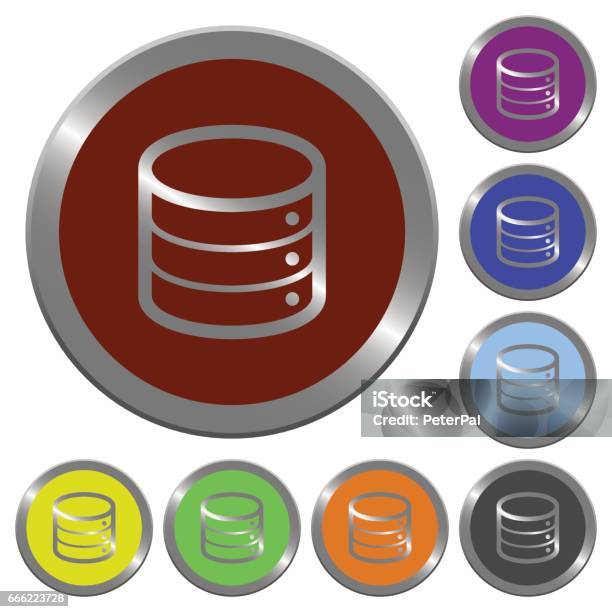 Database Blue Color Button Color Database Buttons Stock Illustration - Download Image Now ...