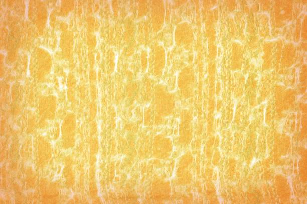istock Pattern of yellow grunge inside of the fabric 666229574