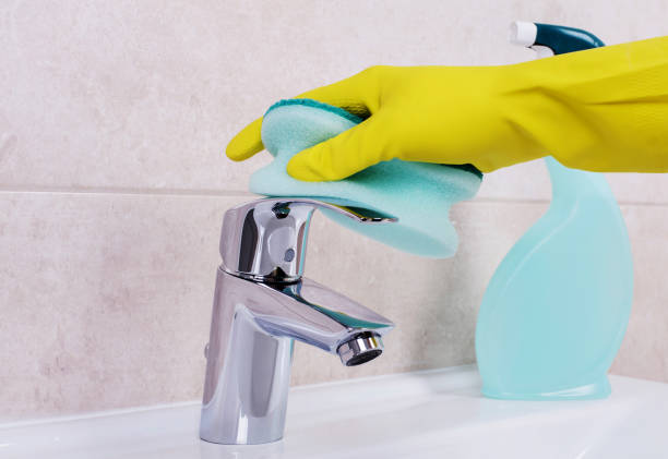 istock Cleaning the water tap 666249262