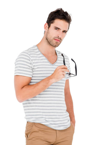 istock Portrait of a handsome man on white background 666251880
