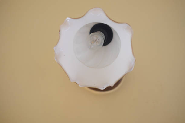 istock Close up vintage lamp interior in home 666258816