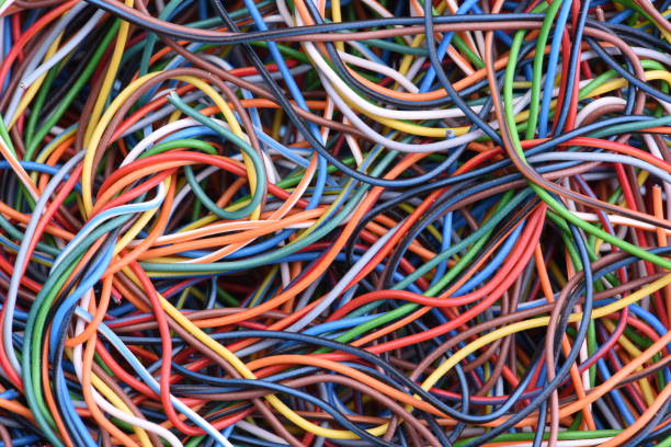 istock Colorful cables and wires 666266132