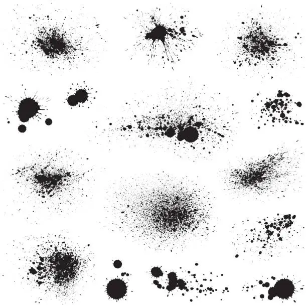 Vector illustration of Ink splashes