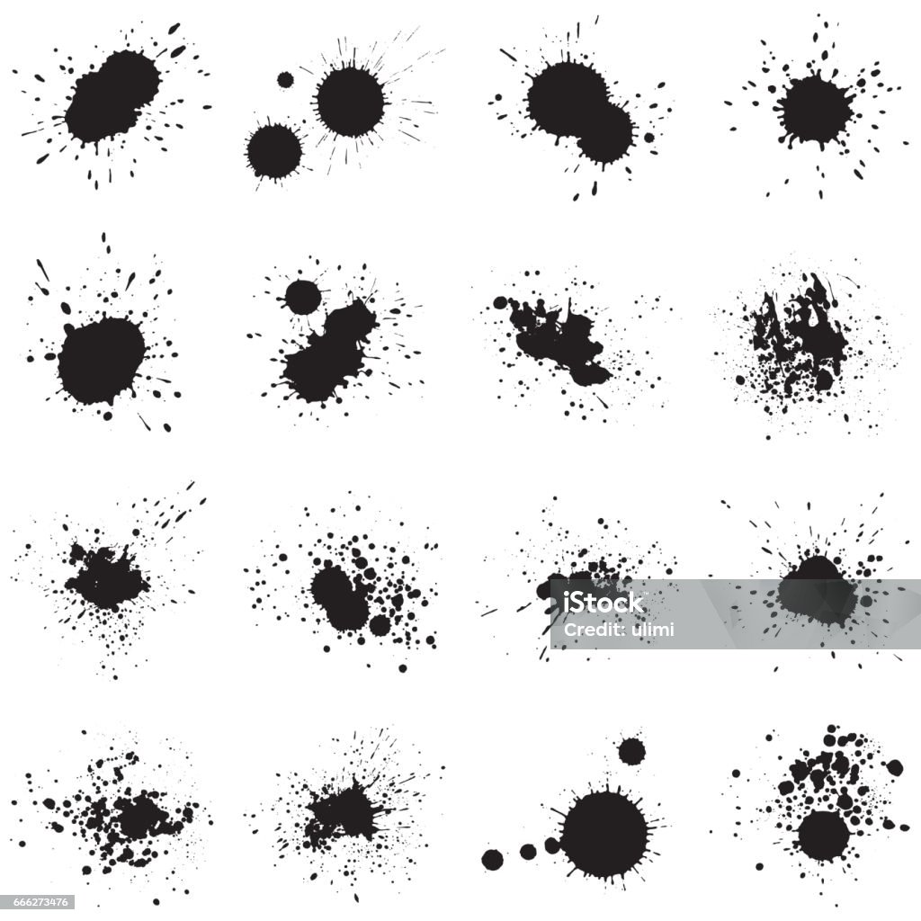 Ink Slashes Ink Splashes Stock Illustration - Download Image Now - Ink, Splashing ...