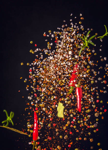 istock Spice Mix Food Explosion with Chili and Peppercorns 666283648