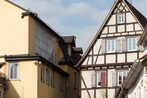 istock framework and modern facades of historic german city 666286988
