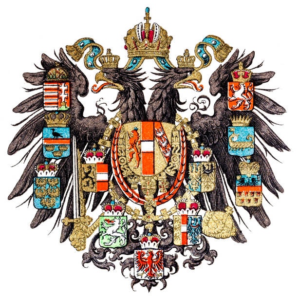 Empire of Austria Illustration of a Empire of Austria aquila heliaca stock illustrations