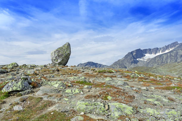 istock Lone standing rock at Besseggen Ridge 666294032
