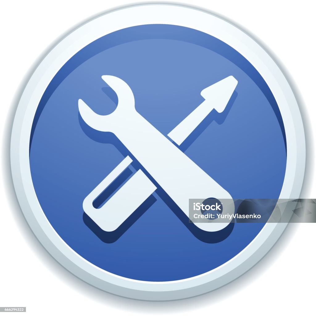 Settings Tool Button Stock Illustration - Download Image Now - Arrow ...