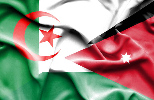 bandeira da jordânia e argélia - algerian currency - fotografias e filmes do acervo