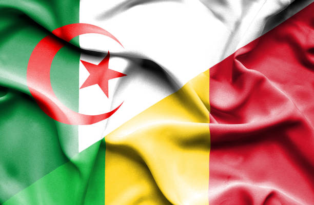 bandeira de mali e argélia - algerian currency - fotografias e filmes do acervo