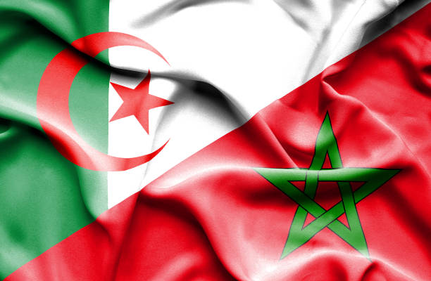 istock Waving flag of Morocco and Algeria 666300696