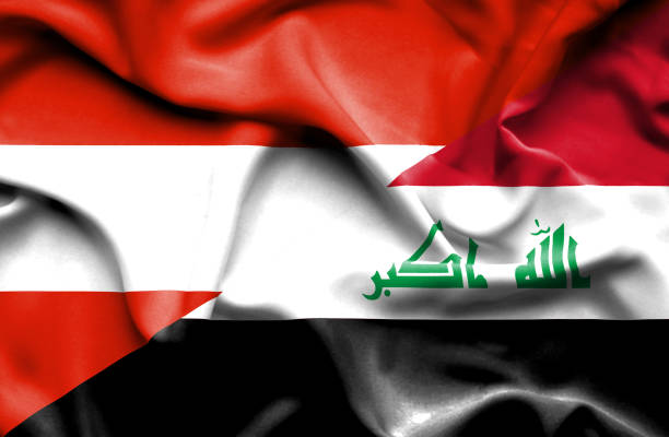 istock Waving flag of Iraq and Austria 666301976