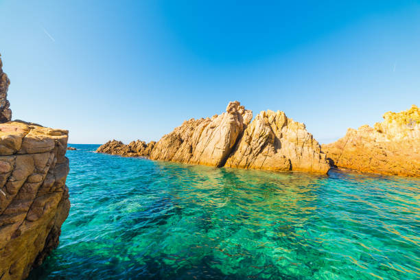 Rocks and turquoise water in Costa Paradiso, Sardinia