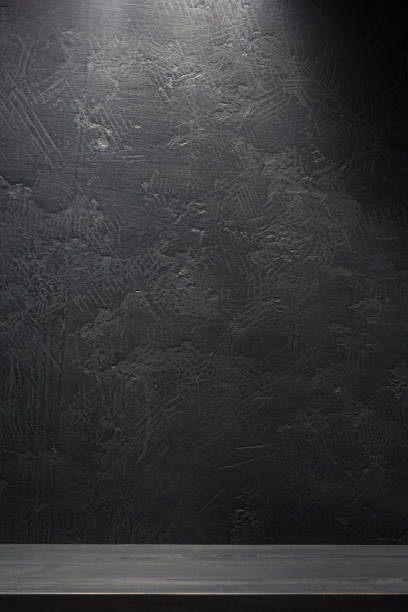 istock wooden shelf at wall background 666325756