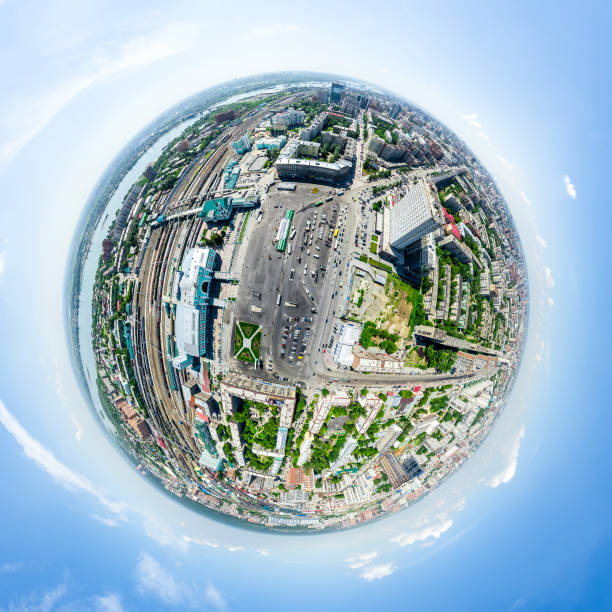 istock Aerial city view. Urban landscape. Copter shot. Panoramic image 666329944