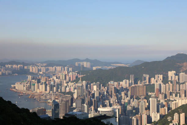 istock Skyline of the skyscrapers from Peak 666336620
