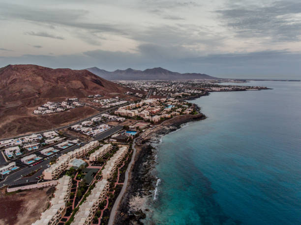 istock Lanzarote scenery - coastal resort 666337312