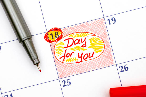 istock Reminder Day for You in calendar with red pen 666342834