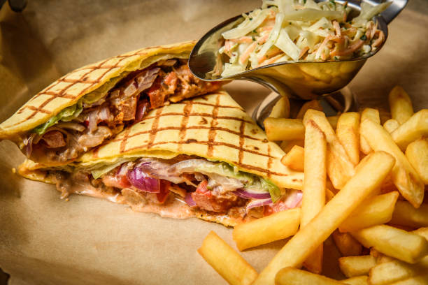 istock Sandwich with fries 666342846