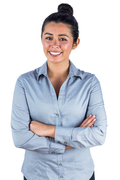 istock Happy woman looking at the camera 666346474