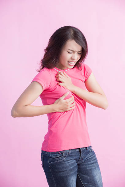 istock Woman with chest pain 666353068