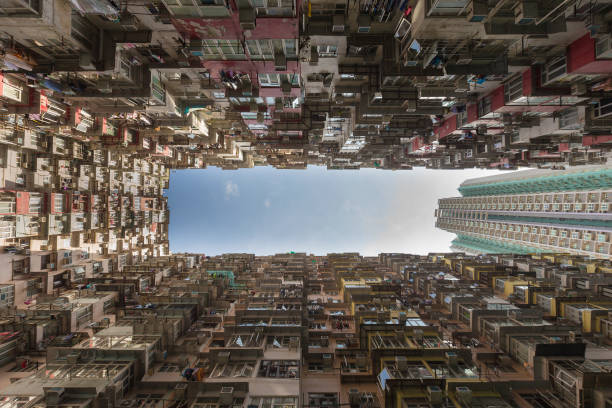 istock Hong Kong residence apartment from bottom view 666355572