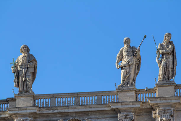 Captivating view of St. Peter's Square with historic architecture and vibrant atmosphere under a clear blue sky. Showcasing the rich cultural and spiritual significance of this renowned destination.