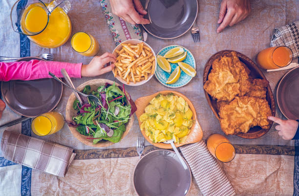 istock Wiener Schnitzel with Potatoes and Green Salad 666359802