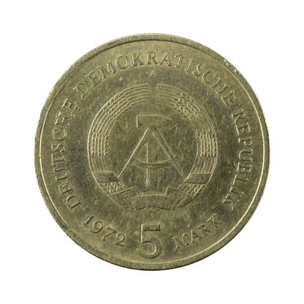 istock historic 5 east german mark coin (1972) obverse isolated on white background 666362656