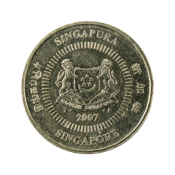 istock 50 singapore cent coin (2007) reverse isolated on white background 666363184