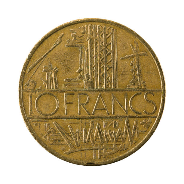 istock 10 french franc coin (1978) obverse isolated on white background 666364382