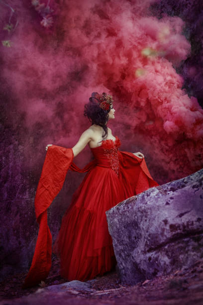 istock Fairy-tale image of a girl in the forest 666368540