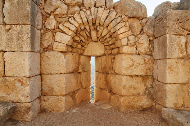 Nimrod tower ruins at north Israel stock photo